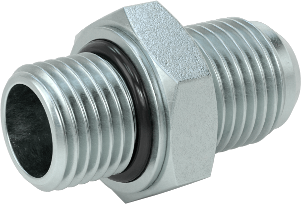 Çelik Boru için 37 Derece Genişletilmiş Bağlantı Parçası, Pullu Erkek Adaptör, 3/8" Dış Çaplı Tüp x 1/4 BSPP