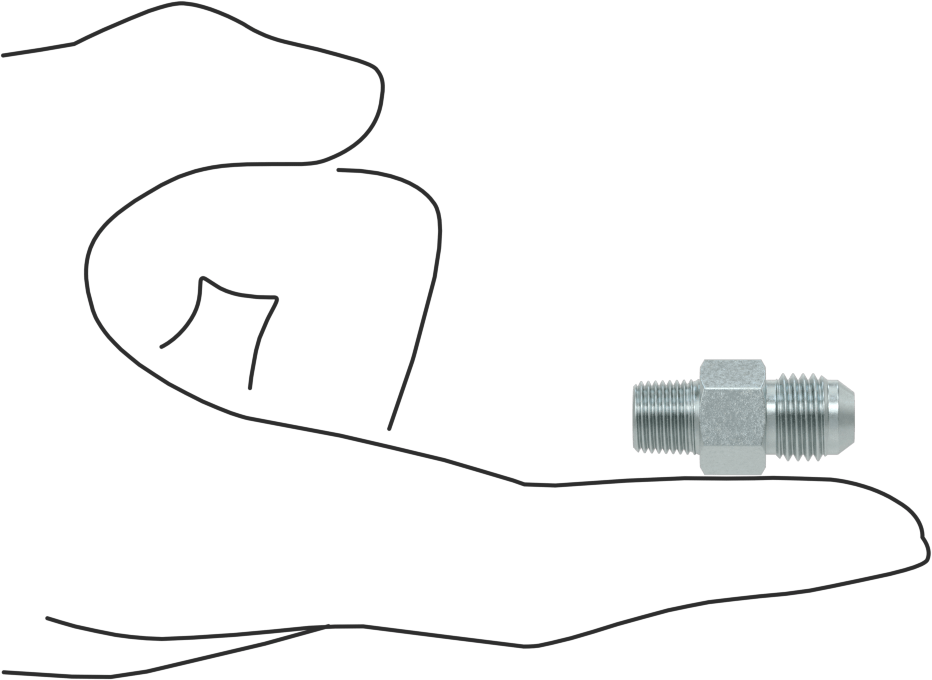Çelik Boru için 37 Derece Genişletilmiş Bağlantı Parçası, Erkek Adaptör, 1/4" Boru Dış Çapı x 1/8 BSPT, 212°F Maksimum