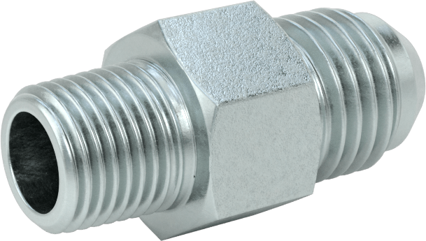 Çelik Boru için 37 Derece Genişletilmiş Bağlantı Parçası, Erkek Adaptör, 1/4" Boru Dış Çapı x 1/8 BSPT, 212°F Maksimum