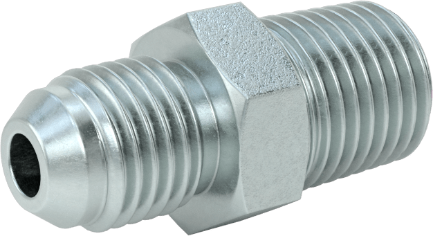 Çelik Boru için 37 Derece Genişletilmiş Bağlantı Parçası, 1/4" Dış Çaplı Boru x 1/4 BSPT için Erkek Düz Adaptör