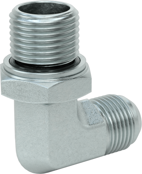 Çelik Boru için 37 Derece Genişletilmiş Bağlantı Parçası, 1/2" Dış Çap x 1/2 BSPP için Erkek 90 Derece Adaptör