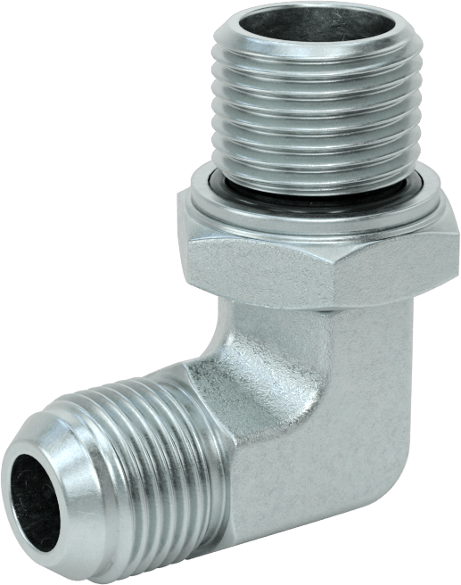 Çelik Boru için 37 Derece Genişletilmiş Bağlantı Parçası, 1/2" Dış Çap x 1/2 BSPP için Erkek 90 Derece Adaptör
