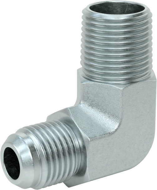 Çelik Boru için 37 Derece Genişletilmiş Bağlantı Parçası, 3/8" Dış Çaplı Boru x 3/8 BSPT için Erkek 90 Derece Adaptör