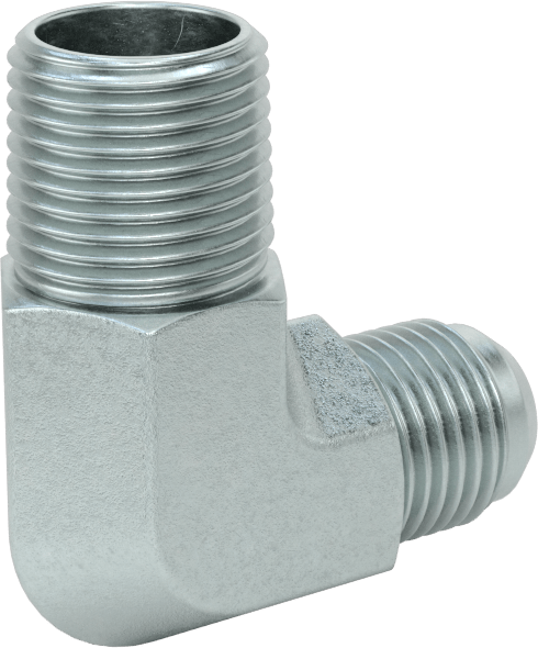 Çelik Boru için 37 Derece Genişletilmiş Bağlantı Parçası, 3/8" Dış Çaplı Boru x 3/8 BSPT için Erkek 90 Derece Adaptör