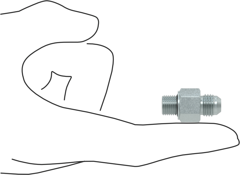 Çelik Boru için 37 Derece Genişletilmiş Bağlantı Parçası, 1/4" Dış Çaplı Boru için Erkek Düz Adaptör, M10 x 1 mm