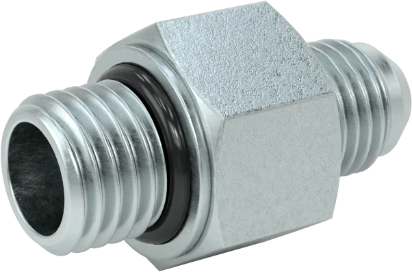 Çelik Boru için 37 Derece Genişletilmiş Bağlantı Parçası, 1/4" Dış Çaplı Boru için Erkek Düz Adaptör, M12 x 1.5 mm