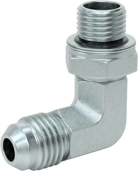 Çelik Boru için 37 Derece Genişletilmiş Bağlantı Parçası, 1/4" Dış Çaplı Boru için Erkek 90 Derece Adaptör, M10 x 1 mm