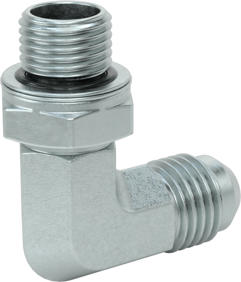 Çelik Boru için 37 Derece Genişletilmiş Bağlantı Parçası, 1/4" Dış Çaplı Boru için Erkek 90 Derece Adaptör, M10 x 1 mm