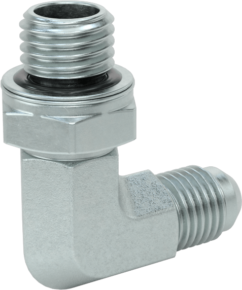 Çelik Boru için 37 Derece Genişletilmiş Bağlantı Parçası, 1/4" Dış Çaplı Boru için Erkek 90 Derece Adaptör, M12 x 1.5 mm