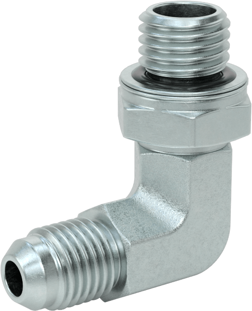Çelik Boru için 37 Derece Genişletilmiş Bağlantı Parçası, 1/4" Dış Çaplı Boru için Erkek 90 Derece Adaptör, M12 x 1.5 mm