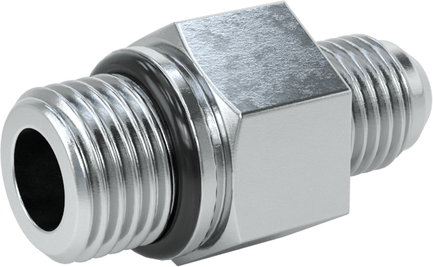 Çelik Boru için 37 Derece Genişletilmiş Bağlantı Parçası, 1/4" Dış Çaplı Boru x 1/4 BSPP için Erkek Düz Adaptör