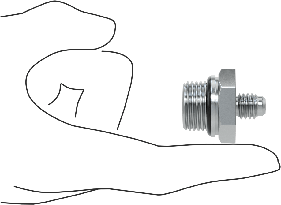Çelik Boru için 37 Derece Genişletilmiş Bağlantı Parçası, 1/4" Dış Çaplı Boru x 3/8 BSPP için Erkek Düz Adaptör
