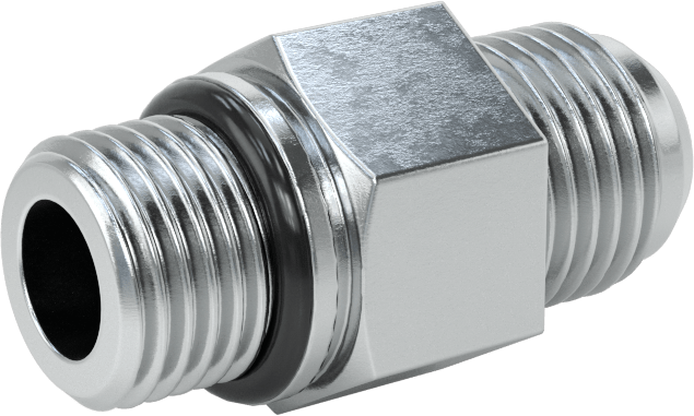 Çelik Boru için 37 Derece Genişletilmiş Bağlantı Parçası, 3/8" Dış Çaplı Boru x 1/4 BSPP için Erkek Düz Adaptör