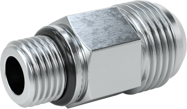 Çelik Boru için 37 Derece Genişletilmiş Bağlantı Parçası, 1/2" Dış Çaplı Boru x 1/4 BSPP için Erkek Düz Adaptör
