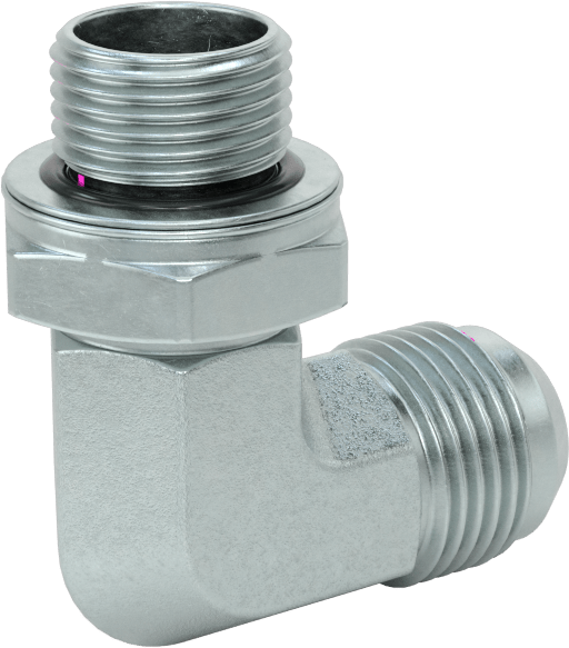 Çelik Boru için 37 Derece Genişletilmiş Bağlantı Parçası, 1/2" Dış Çaplı Boru x 3/8 BSPP için Erkek 90 Derece Adaptör