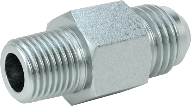 Çelik Boru için 37 Derece Genişletilmiş Bağlantı Parçası, Erkek Adaptör, 1/4" Boru Dış Çapı x 1/8 BSPT, 400°F Maksimum