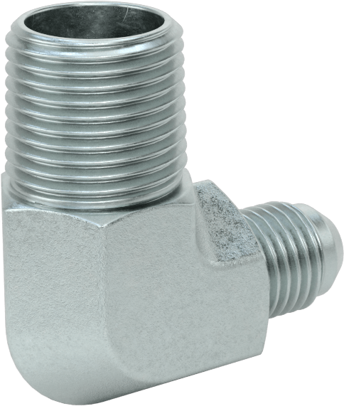 Çelik Boru için 37 Derece Genişletilmiş Bağlantı Parçası, 1/4" Dış Çaplı Boru x 1/4 BSPT için Erkek 90 Derece Adaptör