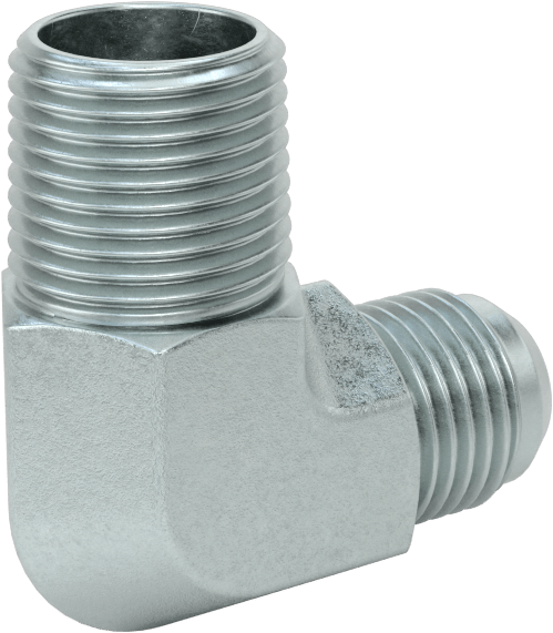 Çelik Boru için 37 Derece Genişletilmiş Bağlantı Parçası, 3/8" Dış Çap x 1/4 BSPT için Erkek 90 Derece Adaptör
