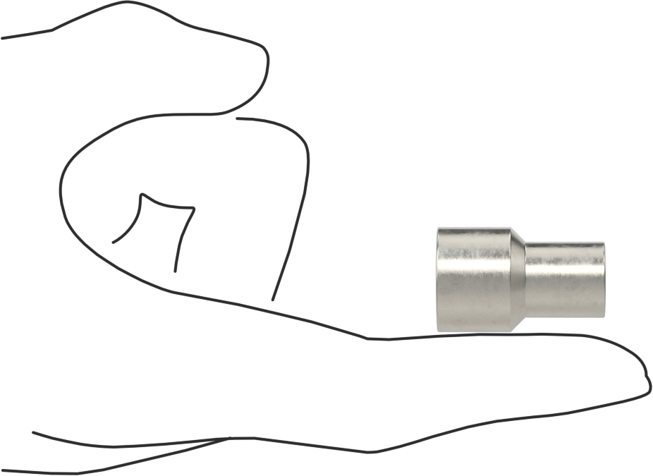 Yüksek Basınçlı Soket Bağlantılı Dişsiz Boru Bağlantı Elemanı, 316/316L Paslanmaz Çelik Adaptör, 1/4 Soket Erkek X1/8 Soket Dişi