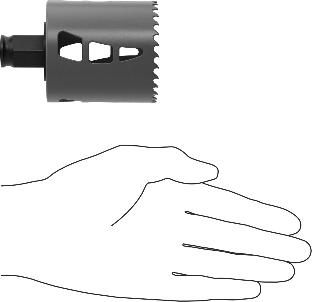 Delik Testere, 2-3/8" Kesme Derinliği, 2-3/8" Çap