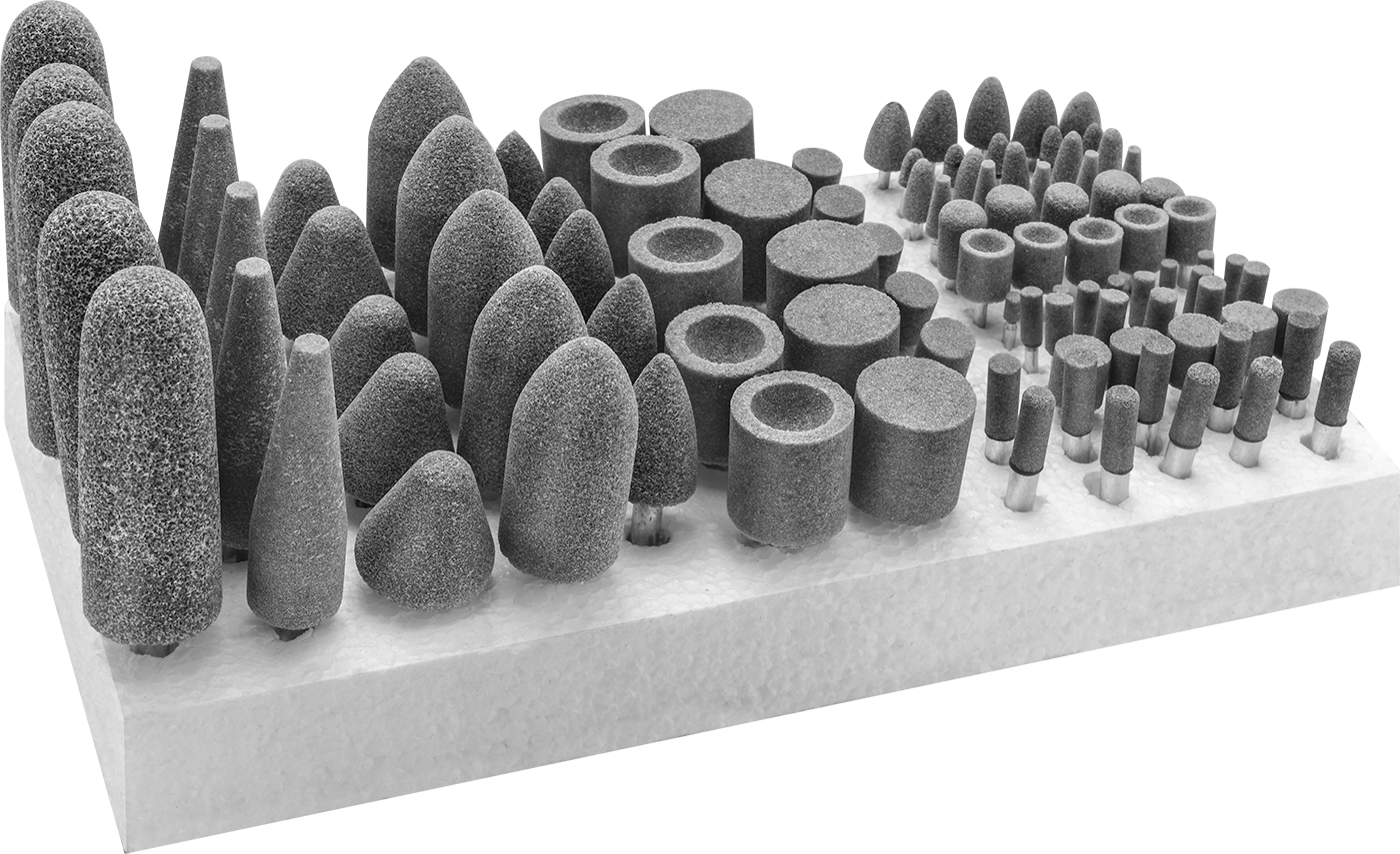 Metaller için Taşlama Ucu Seti, Çelik ve Demir için, 1/8“ ve 1/4” Şaft Çapı, 100 Parça