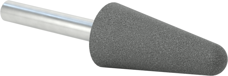 Kir Bırakmayan Keçe Parlatma Bobini, Sert Metaller için, Yuvarlak Uçlu Konik, 3/4" Baş Çapı