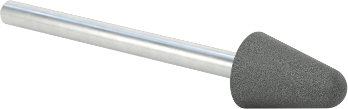 Kir Bırakmayan Keçe Parlatma Bobini, Yumuşak ve Metal Olmayan Malzemeler için, Yuvarlak Uçlu Konik, 3/8" Baş Çapı