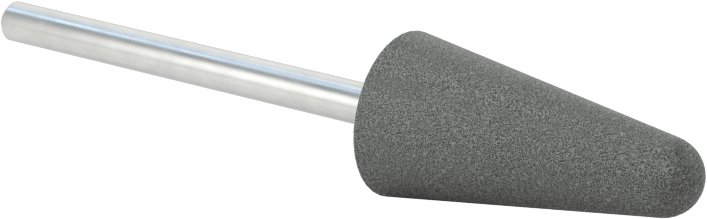 Kir Bırakmayan Keçe Parlatma Bobini, Yumuşak ve Metal Olmayan Malzemeler için, Yuvarlak Uçlu Konik, 1/2" Baş Çapı