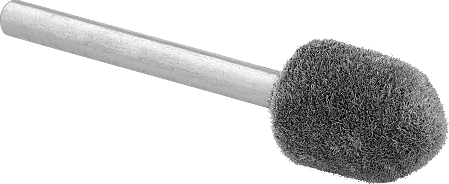 Kir Bırakmayan Keçe Parlatma Bobini, Yumuşak ve Metal Olmayan Malzemeler için, Silindir, 3/8“ Çap x 1/2” Uzunlukta Baş