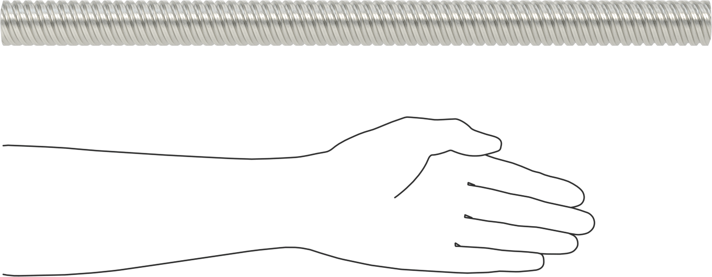 Hızlı Hareketli Bilyalı Vida, Karbon Çelik, M32 Diş Boyutu, 500 mm Uzunluk, 4 Diş Başlangıcı