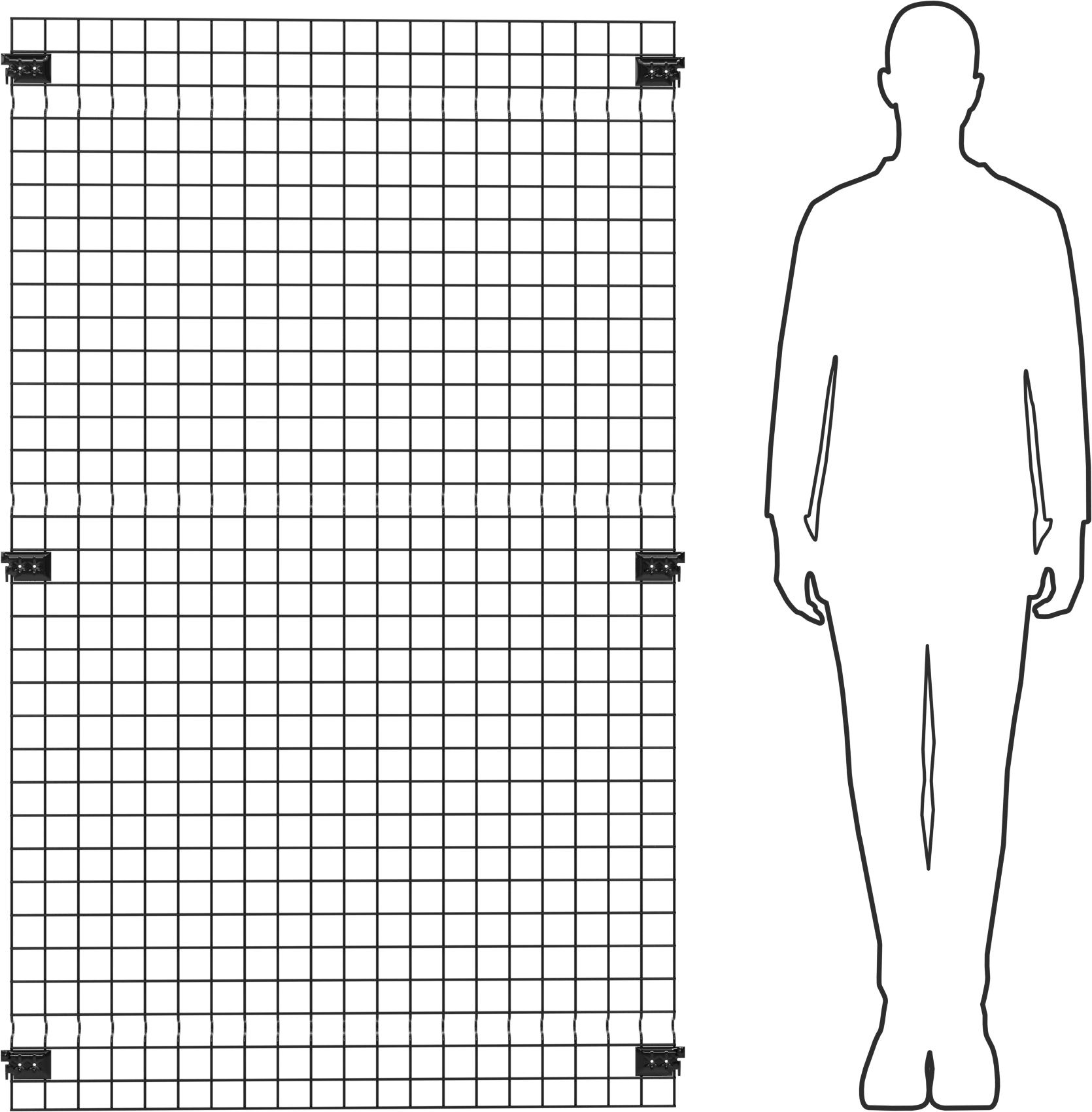 Hızlı Erişimli Makine Koruyucu, Panel, 3'4" Genişlik, 5'6" Yükseklik