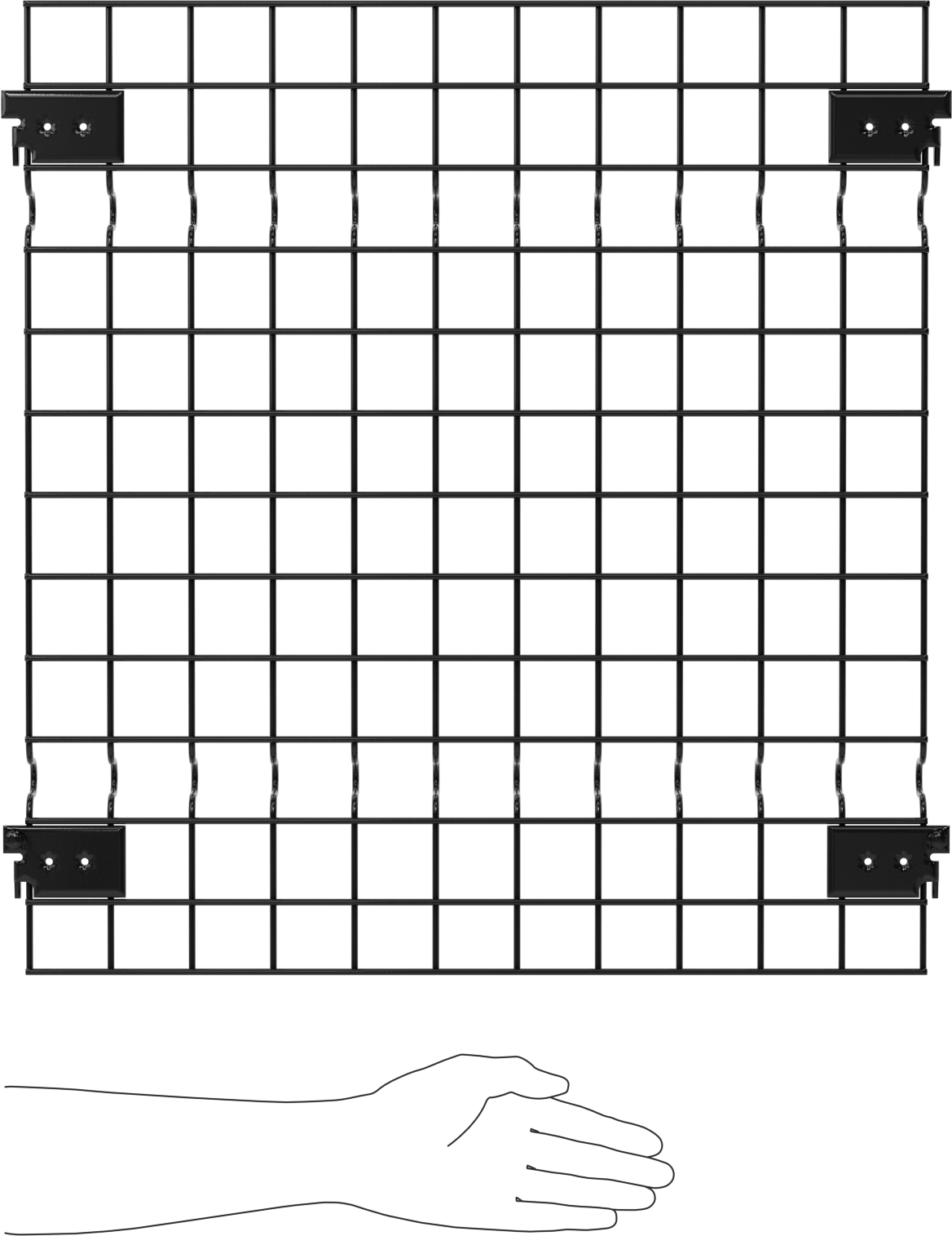 Hızlı Erişimli Makine Koruyucu, Panel, 1 ft 10 inç Genişlik, 2'0" Yükseklik