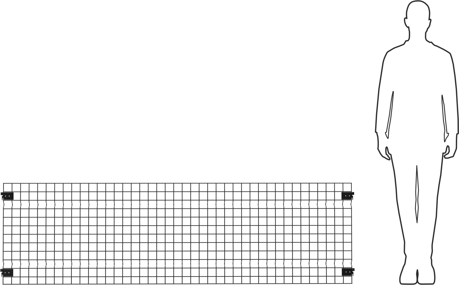 Hızlı Erişimli Makine Koruyucu, Panel, 6'10" Genişlik, 2'0" Yükseklik