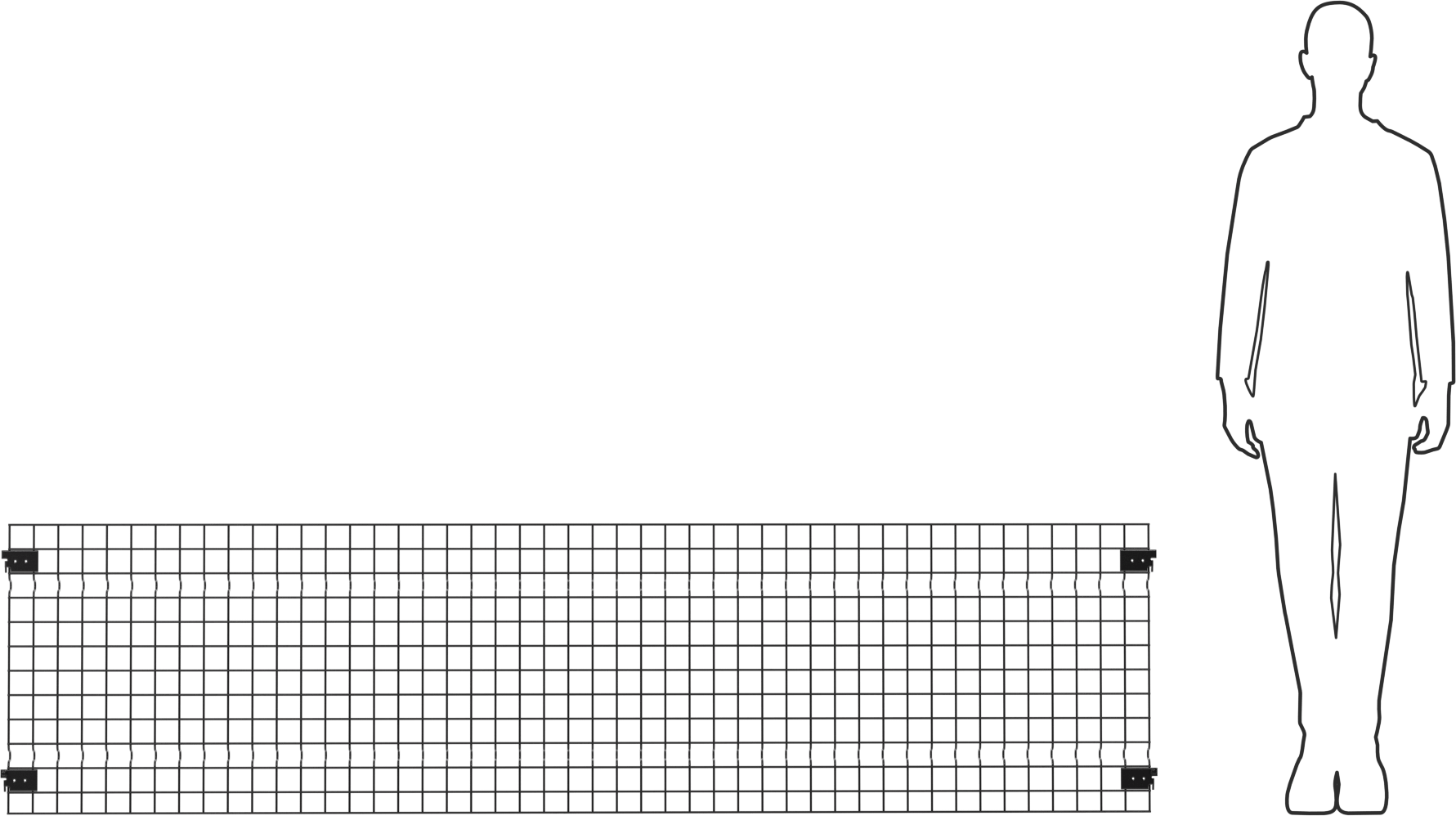 Hızlı Erişimli Makine Koruyucu, Panel, 7 ft 10 inç Genişlik, 2'0" Yükseklik