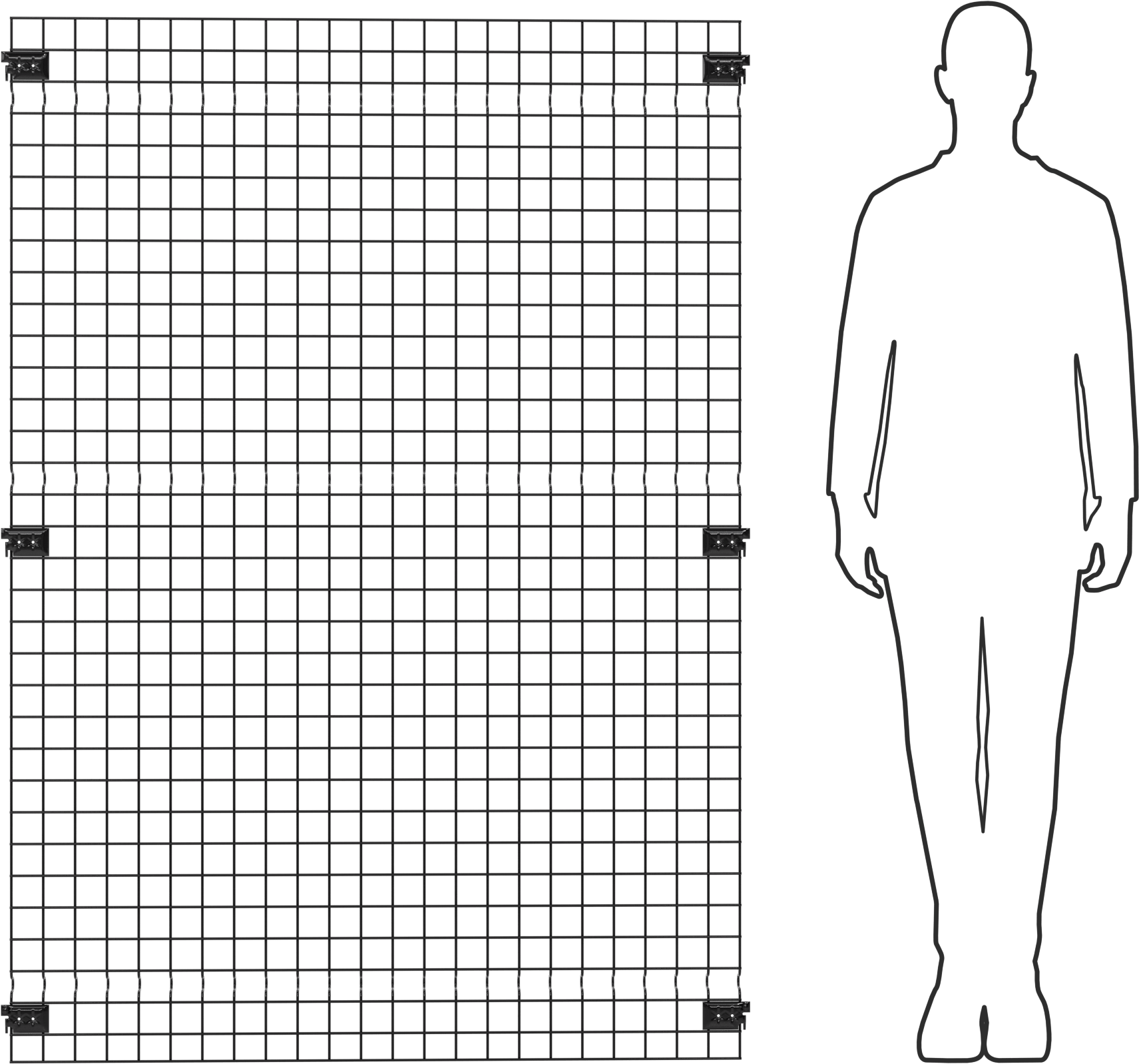 Hızlı Erişimli Makine Koruyucu, Panel, 3'10" Genişlik, 5'6" Yükseklik