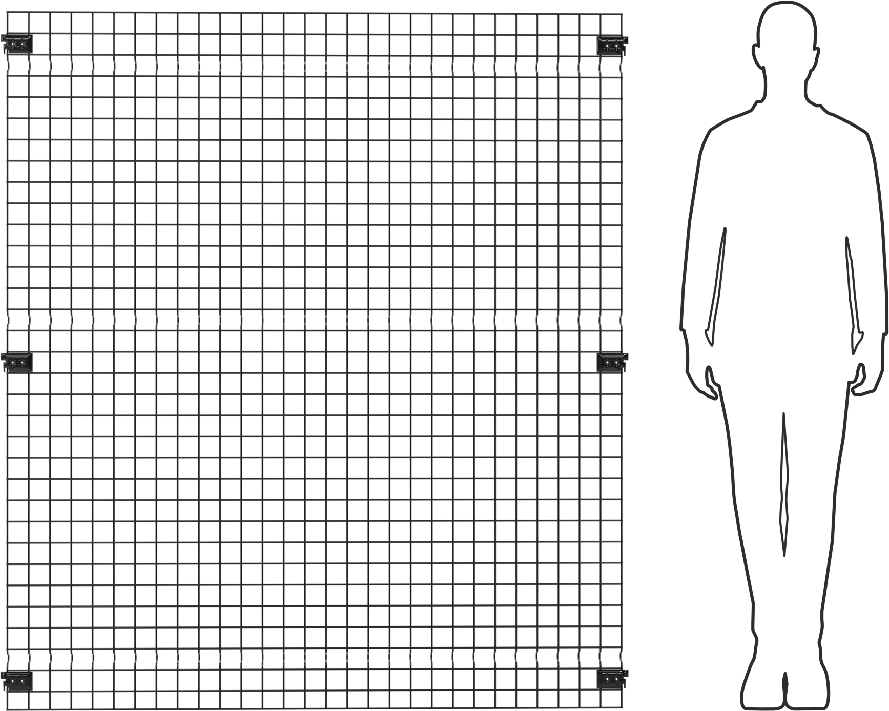 Hızlı Erişimli Makine Koruyucu, Panel, 4'10" Genişlik, 5'6" Yükseklik