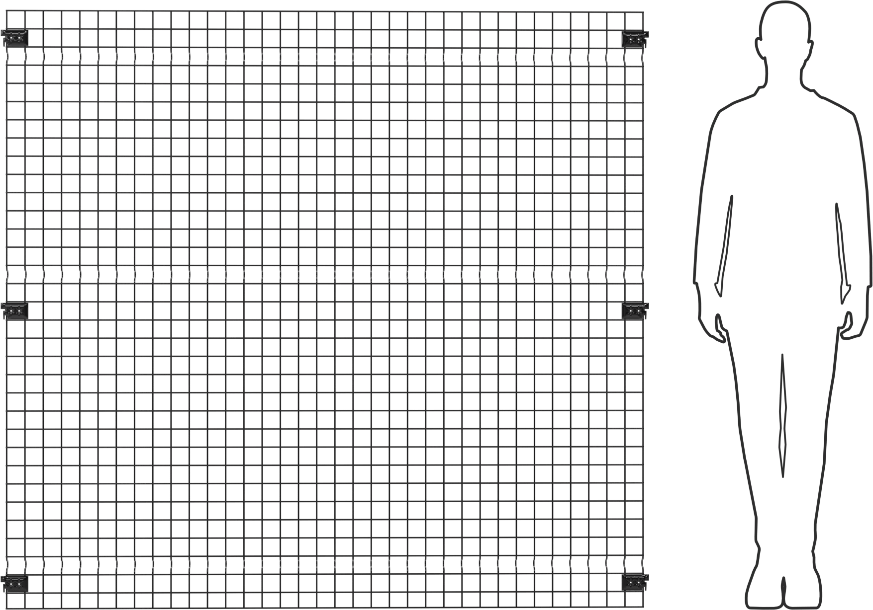 Hızlı Erişimli Makine Koruyucu, Panel, 5'10" Genişlik, 5'6" Yükseklik