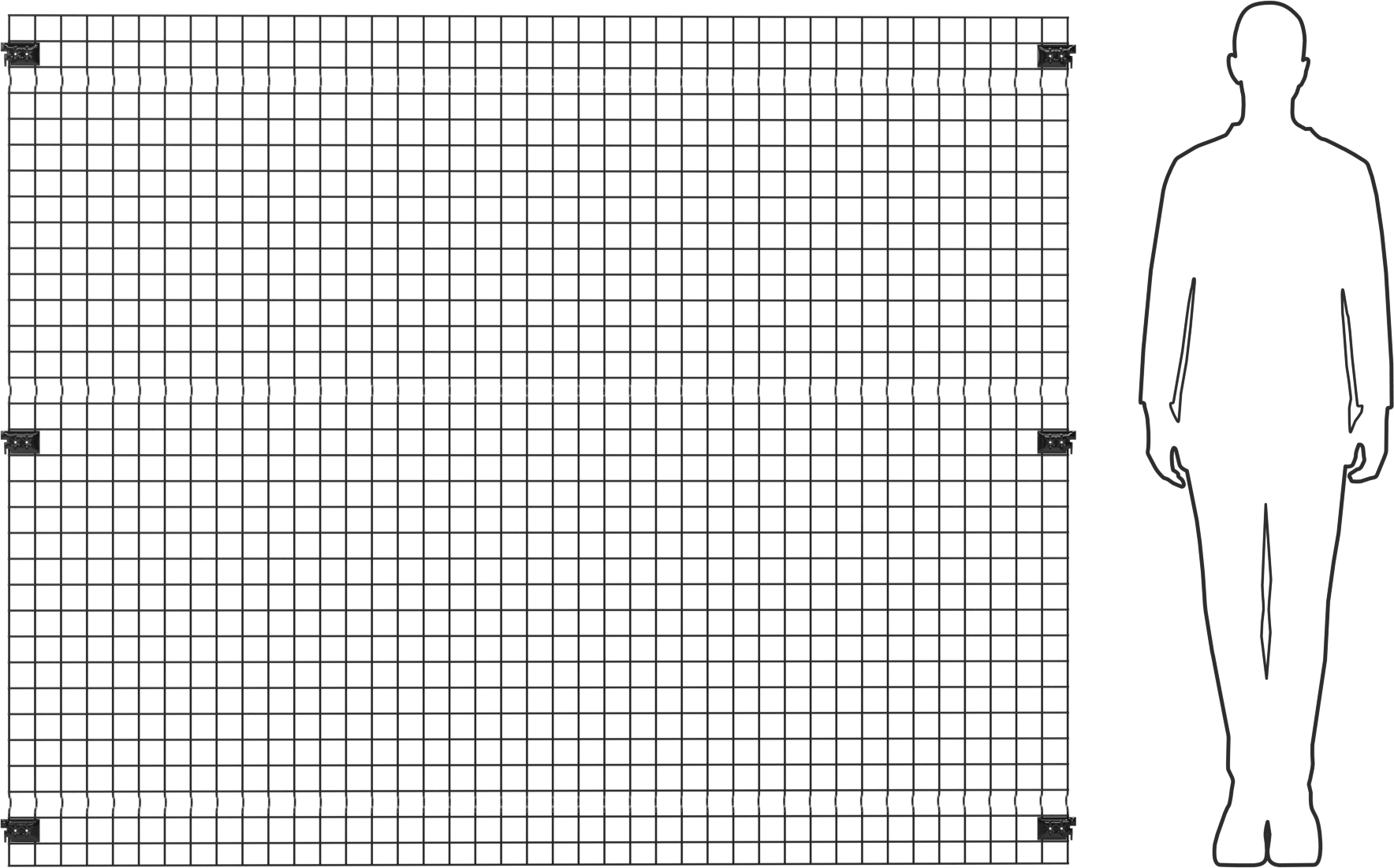 Hızlı Erişimli Makine Koruyucu, Panel, 6'10" Genişlik, 5'6" Yükseklik