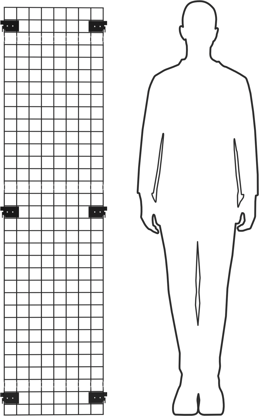 Hızlı Erişimli Makine Koruyucu, Panel, 1 ft 4 inç Genişlik, 5'6" Yükseklik