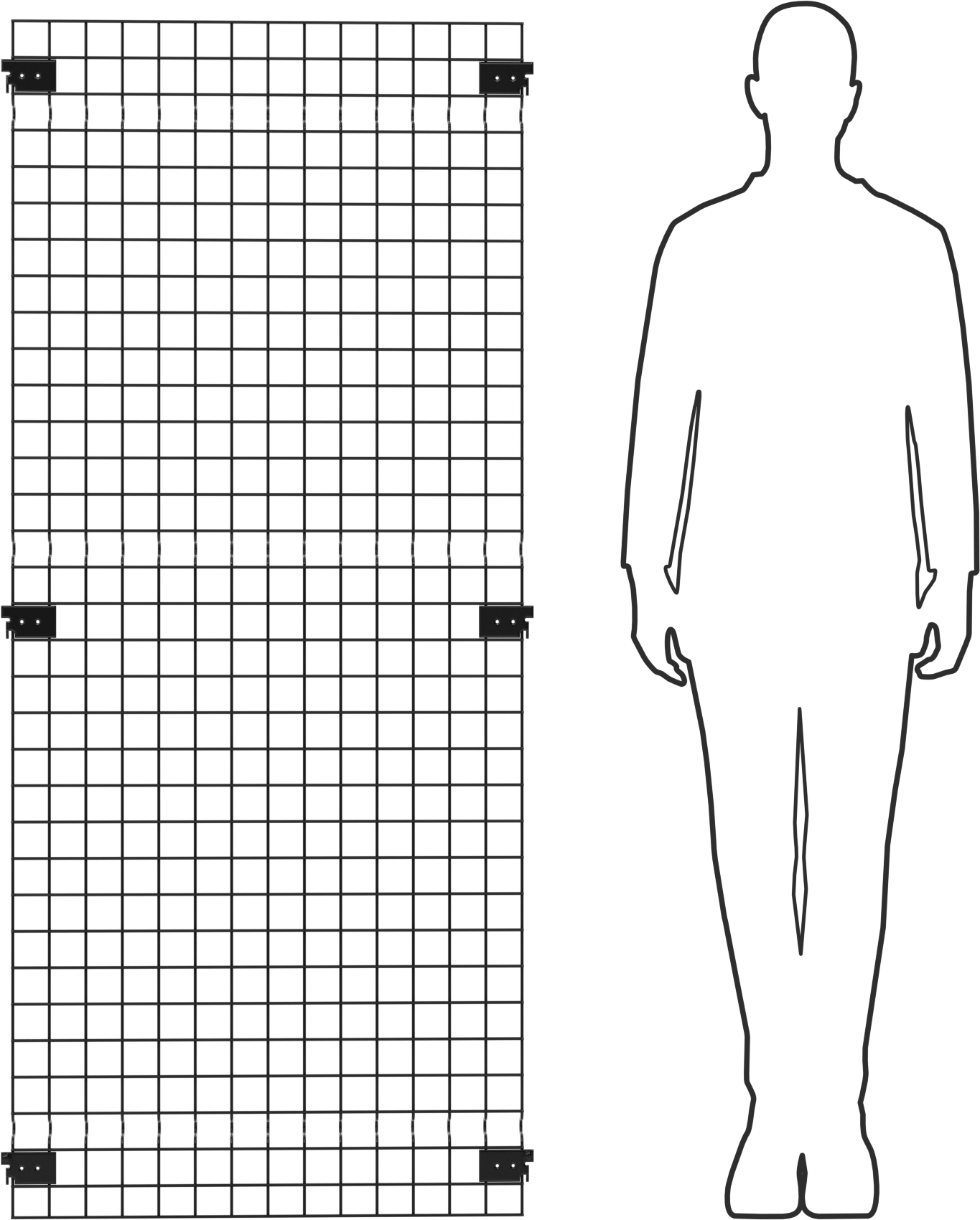 Hızlı Erişimli Makine Koruyucu, Panel, 2'4" Genişlik, 5'6" Yükseklik