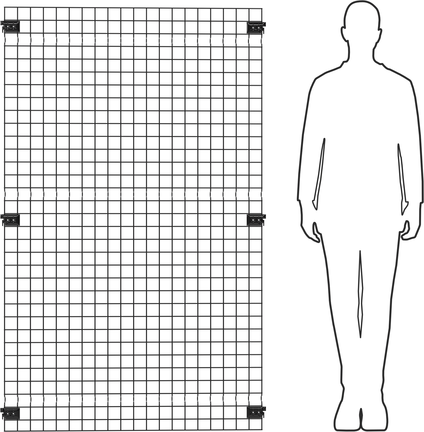Hızlı Erişimli Makine Koruyucu, Panel, 3'4" Genişlik, 5'6" Yükseklik