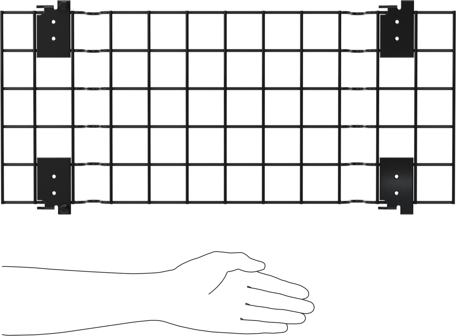 Hızlı Erişimli Makine Koruyucu, Panel, 0,10" Genişlik, 2'0" Yükseklik