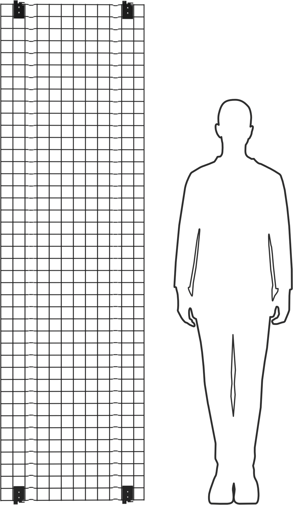 Hızlı Erişimli Makine Koruyucu, Panel, 6'10" Genişlik, 2'0" Yükseklik