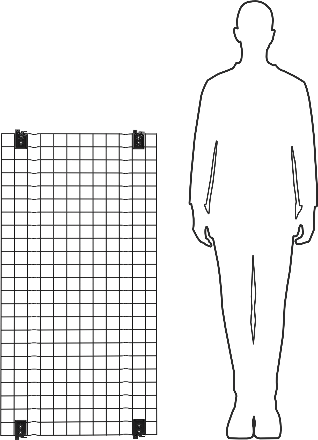Hızlı Erişimli Makine Koruyucu, Panel, 3'10" Genişlik, 2'0" Yükseklik
