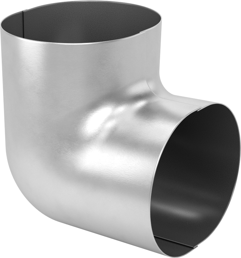 Alüminyum Boru Yalıtım Kılıfı, 90 Derece Dirsek, 4-1/8“ ila 4-3/8” Yalıtım Dış Çapı için