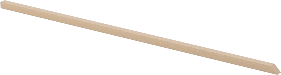 Lepleme Çubukları, Kare, Kayın, 1/8“ Genişlik x 1/8” Yükseklik x 6" Uzunluk
