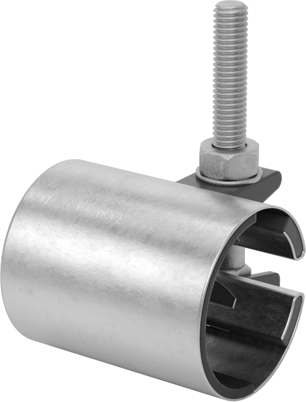 Düşük Basınçlı Boru Onarım Kelepçesi, Kısmi Kaplama EPDM Conta, 3" Uzunluk, 2-3/8" Boru Dış Çapı