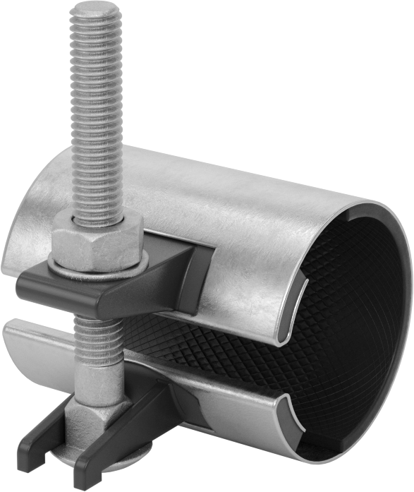 Düşük Basınçlı Boru Onarım Kelepçesi, Kısmi Kaplama EPDM Conta, 3" Uzunluk, 2-3/8" Boru Dış Çapı