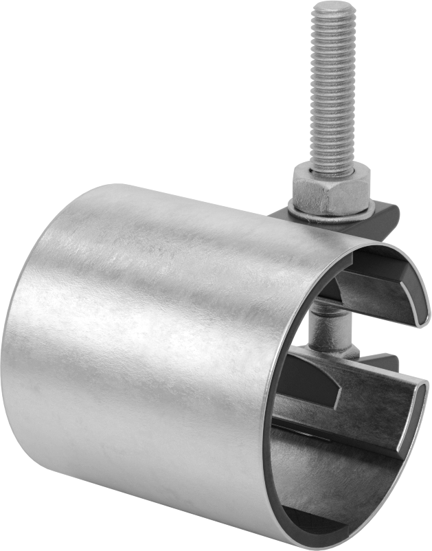 Düşük Basınçlı Boru Onarım Kelepçesi, Kısmi Kaplama EPDM Conta, 3" Uzunluk, 2-7/8" Boru Dış Çapı