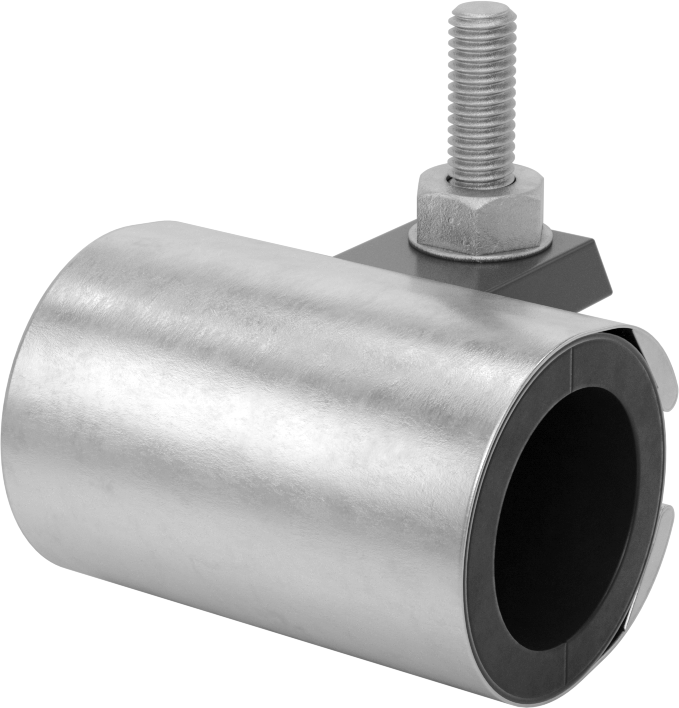 Düşük Basınçlı Boru Onarım Kelepçesi, Tam Kaplama EPDM Conta, 3" Uzunluk, 1,9" boru dış çapı için